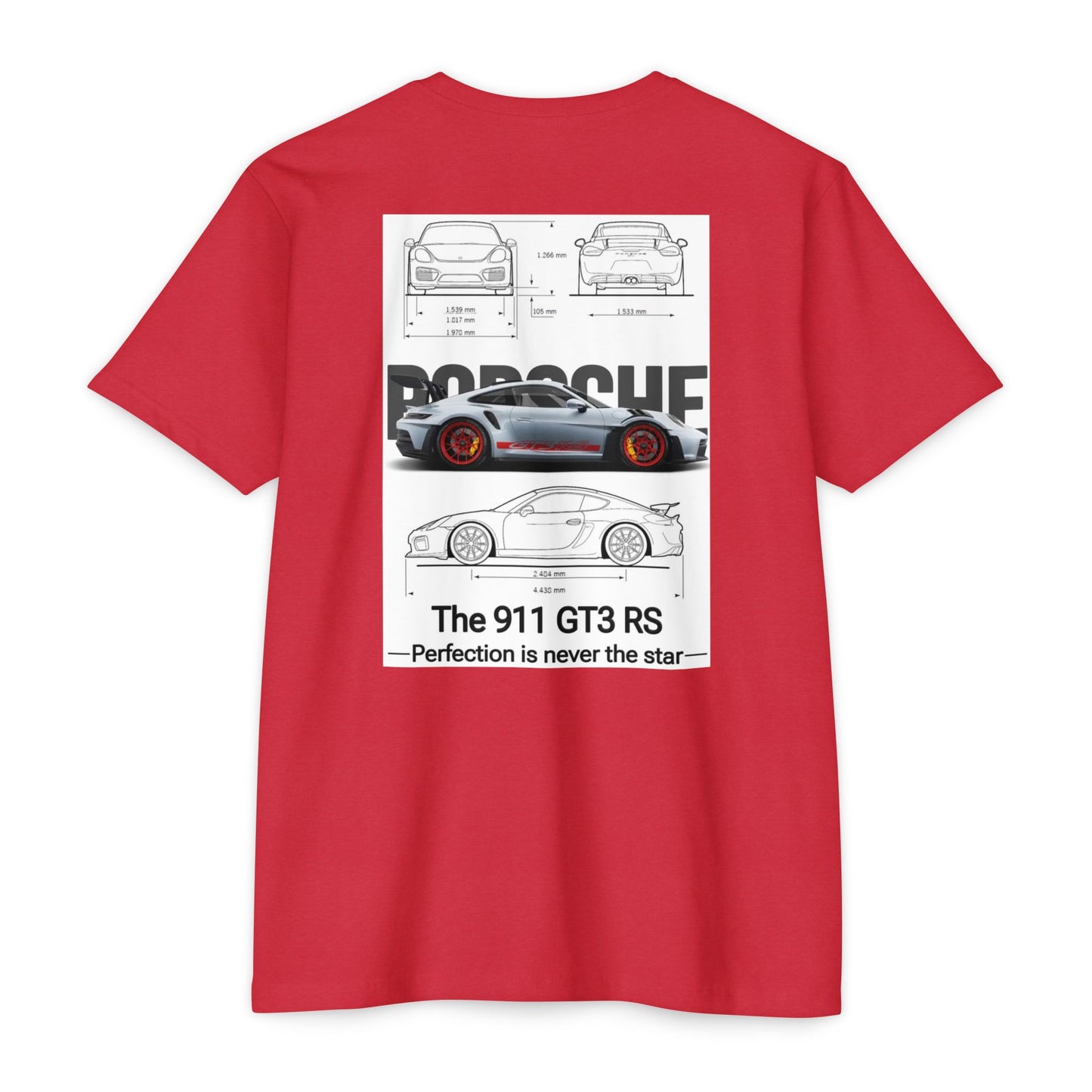 Porsche 911 GT3 RS Blueprint T-Shirt – Car Enthusiast Racing Tee