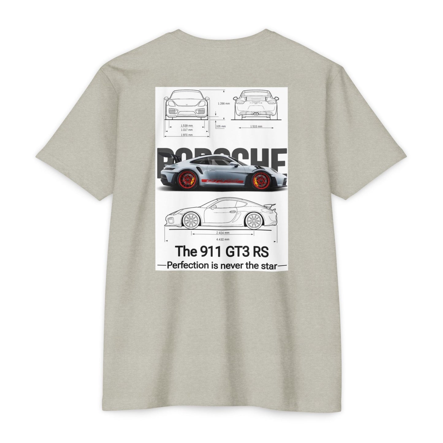 Porsche 911 GT3 RS Blueprint T-Shirt – Car Enthusiast Racing Tee