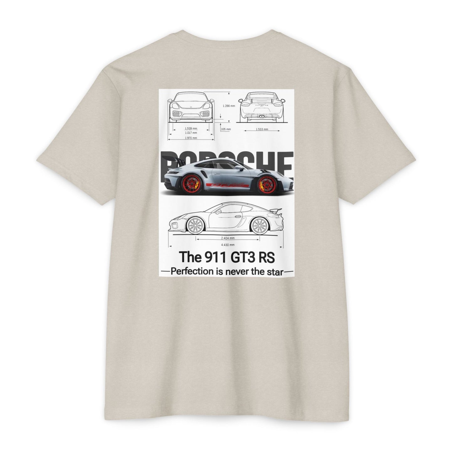 Porsche 911 GT3 RS Blueprint T-Shirt – Car Enthusiast Racing Tee