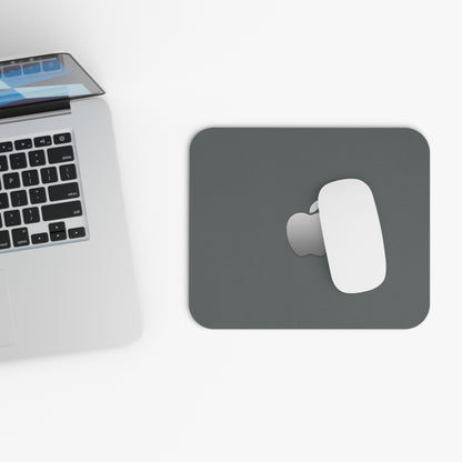 Dark Gray Minimalist Apple Logo Mouse Pad — Sleek Desk Mat for Mac Users