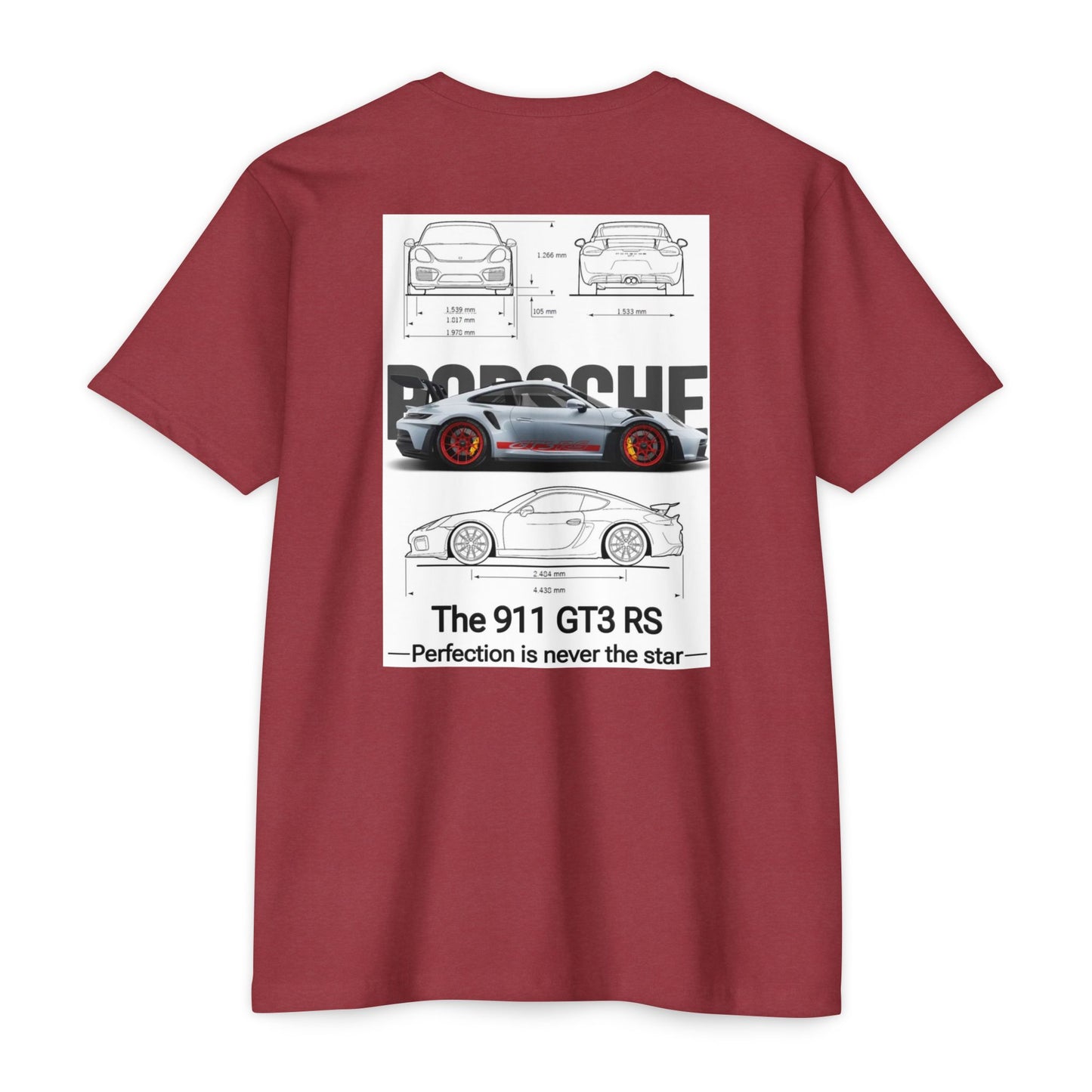 Porsche 911 GT3 RS Blueprint T-Shirt – Car Enthusiast Racing Tee