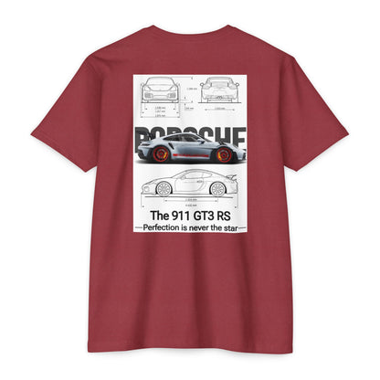Porsche 911 GT3 RS Blueprint T-Shirt – Car Enthusiast Racing Tee