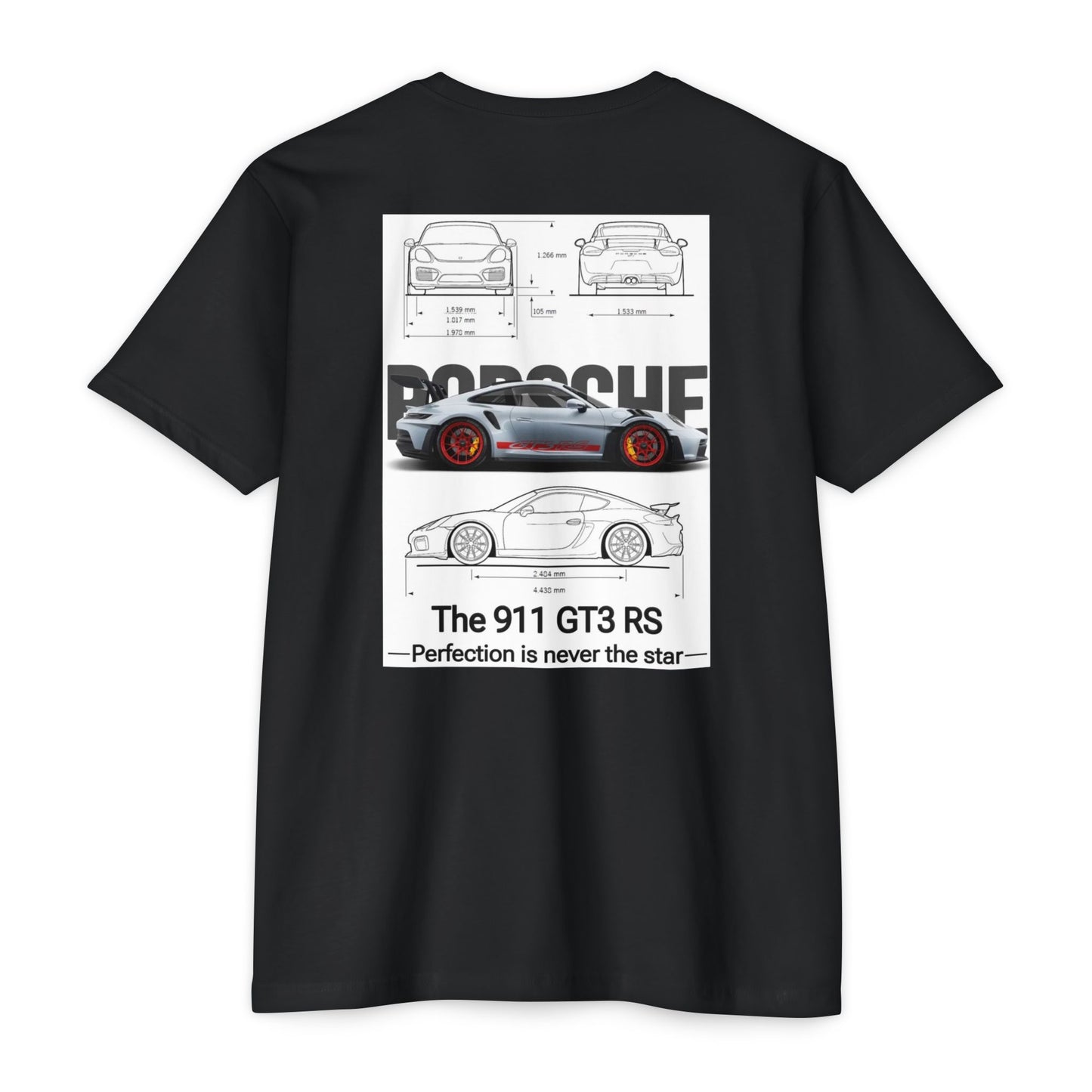 Porsche 911 GT3 RS Blueprint T-Shirt – Car Enthusiast Racing Tee