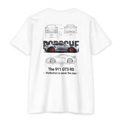 Porsche 911 GT3 RS Blueprint T-Shirt – Car Enthusiast Racing Tee