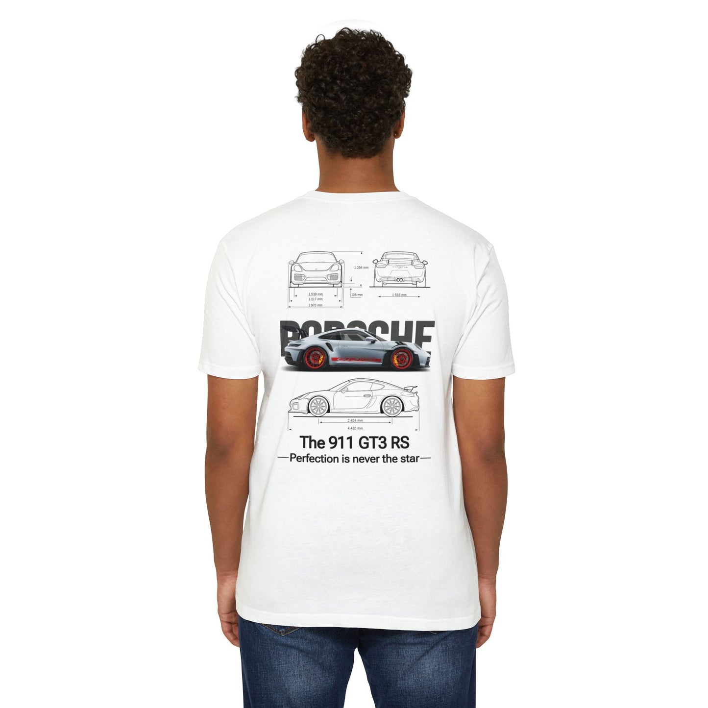 Porsche 911 GT3 RS Blueprint T-Shirt – Car Enthusiast Racing Tee