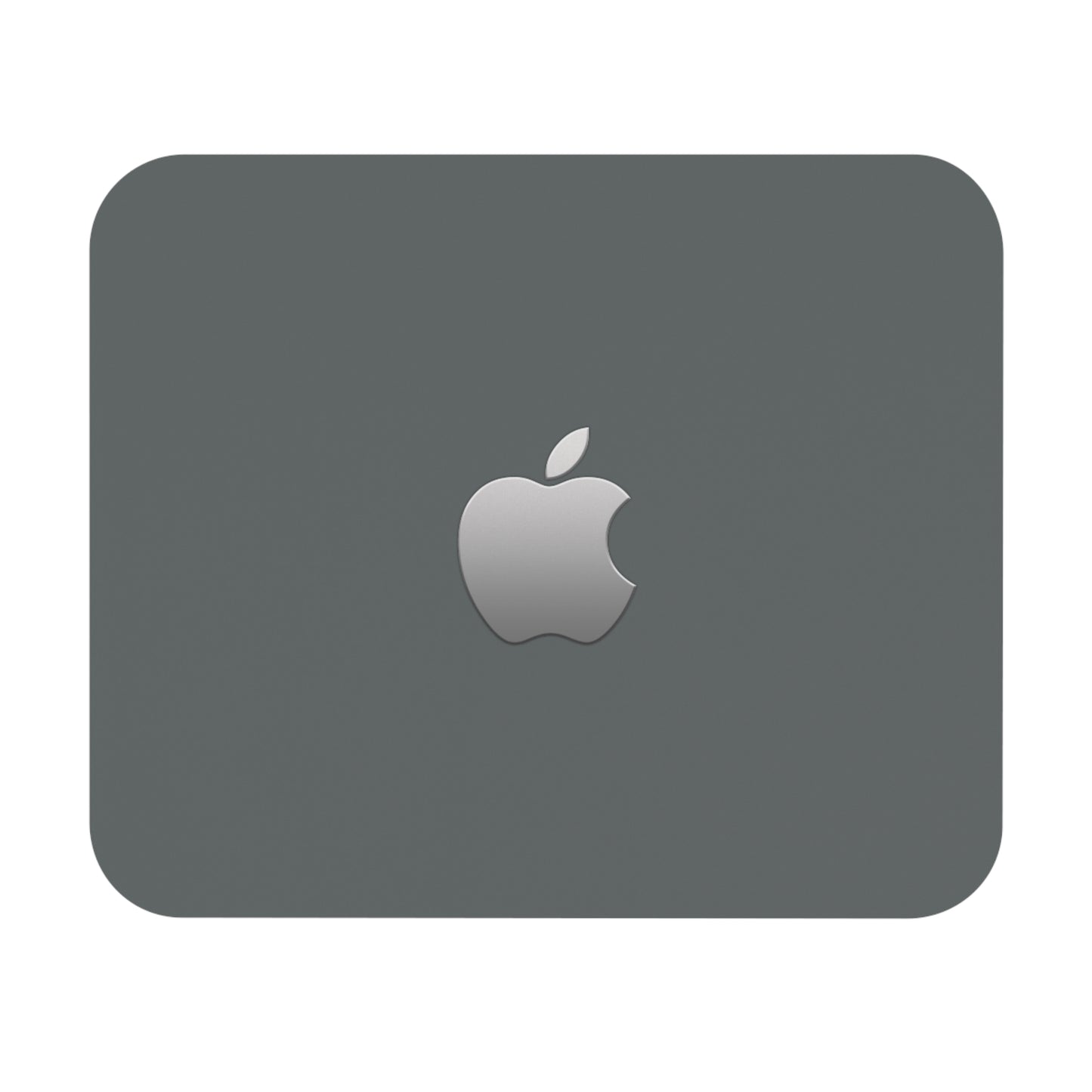 Dark Gray Minimalist Apple Logo Mouse Pad — Sleek Desk Mat for Mac Users