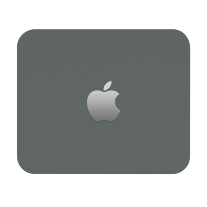 Dark Gray Minimalist Apple Logo Mouse Pad — Sleek Desk Mat for Mac Users